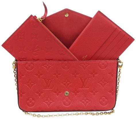 lv felicie red|felicie louis vuitton bag.